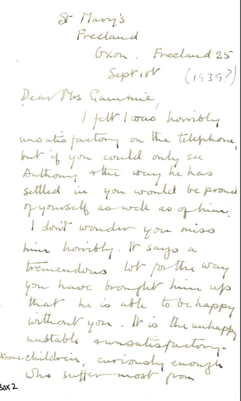 The first half of Barbara Preistman's letter